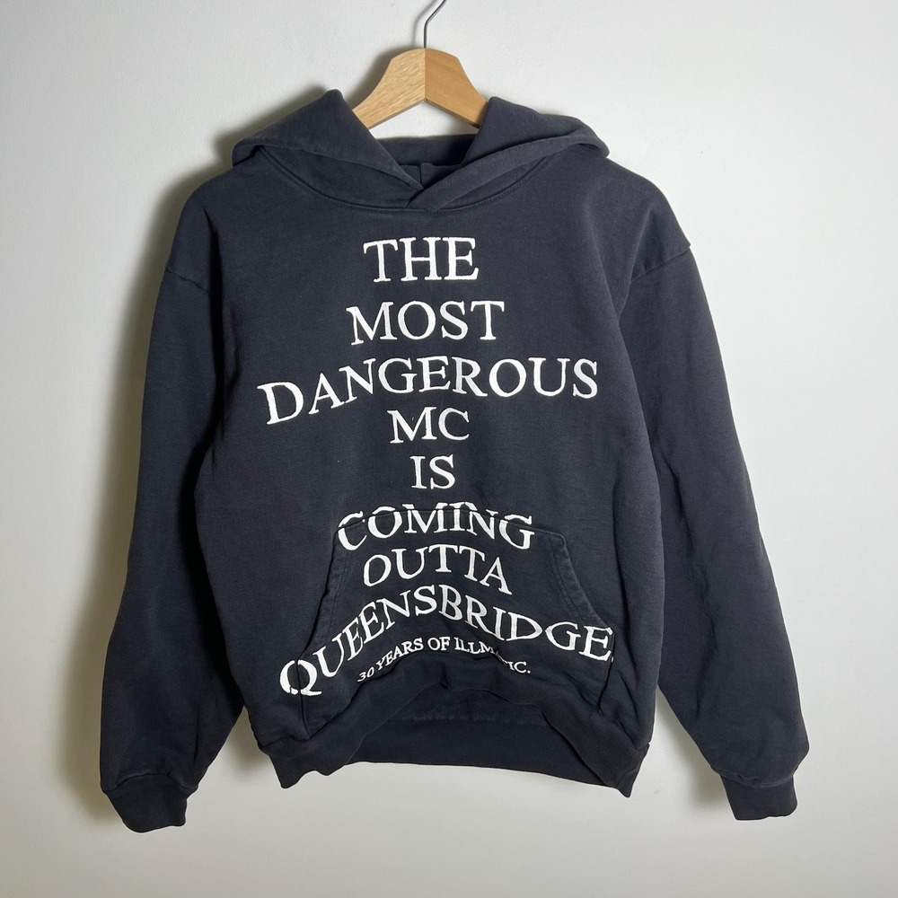 Nas Hoodie Sweatshirt Mens Small Black Illmatic 25 Years Queensbridge Graphic